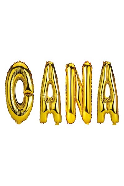 OEM Set baloane cu literă nume Oana, aurii, 40 cm