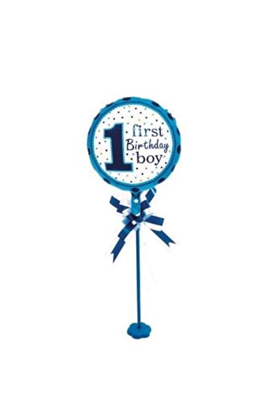 OEM Set baloane '1 Primul Aniversar al Băiatului' cu suport 80 cm
