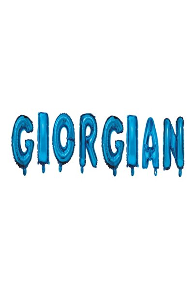 OEM Set baloane cu numele „Giorgian”, albastre, 40 cm