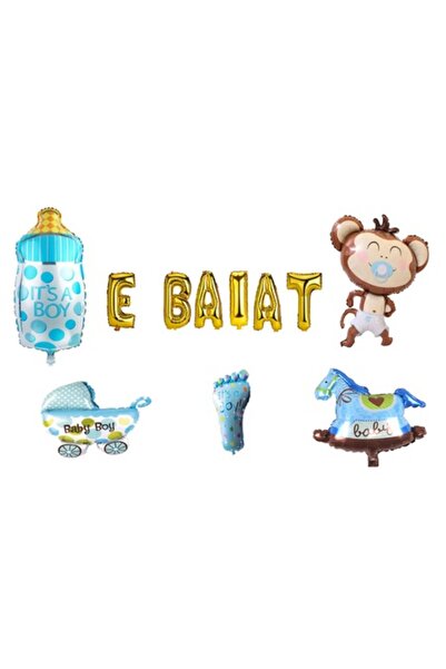 OEM It's a Boy Balloon Set, Cake Topper Gift, 11 pcs, Gold