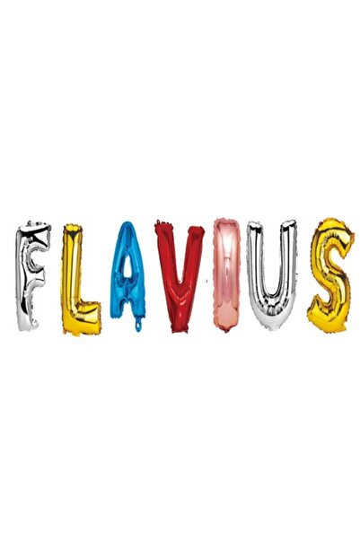 OEM Set baloane cu numele „Flavius”, multicolore, 40 cm