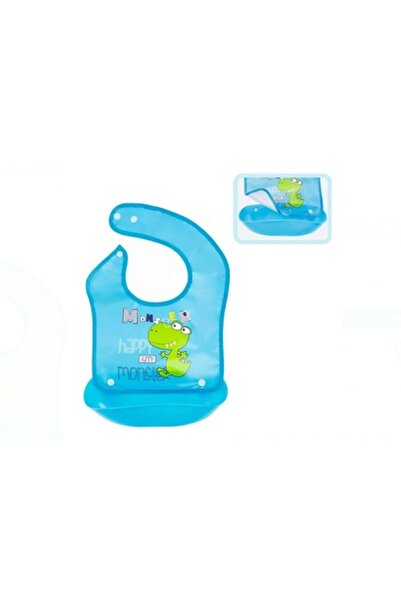 OEM Μπλε σαλιάρα για τη συλλογή τροφής με σχέδιο δεινόσαυρου 24x31cm