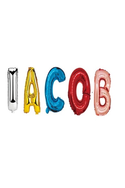 OEM Set baloane cu numele Iacob, multicolore, 40 cm