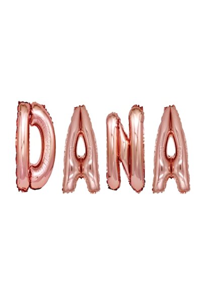 OEM Set baloane cu nume „Dana”, auriu roz, 40 cm