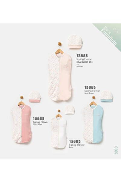 Babydola Gül Kurusu Desen Bebek Kundak Uyku Sarma Battaniye 0-3 Ay 13883