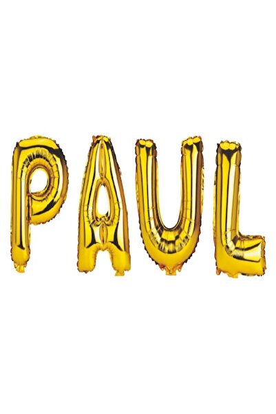 OEM Set baloane aurii cu litere „Paul” - 40 cm