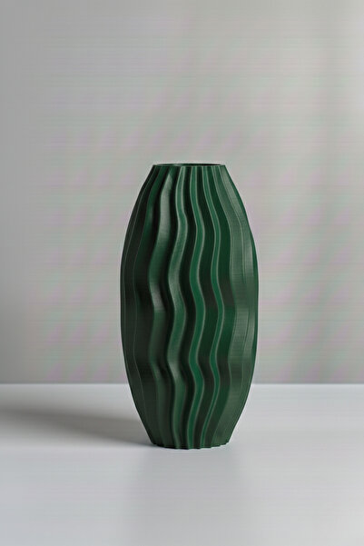 Smile3D Dekoratif Dokulu Vazo 20 cm 3d Ağır Baskı