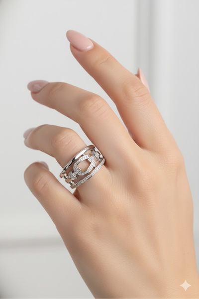 Dorvina Brass Silver Color Adjustable Sailor Knot Model Ring |   Stylish and Durable Jewelry