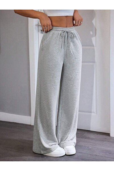 WKM Γυναικεία φαρδιά φόρμα με 3 κλωστές με ελαστική μέση και φαρδιά πόδια