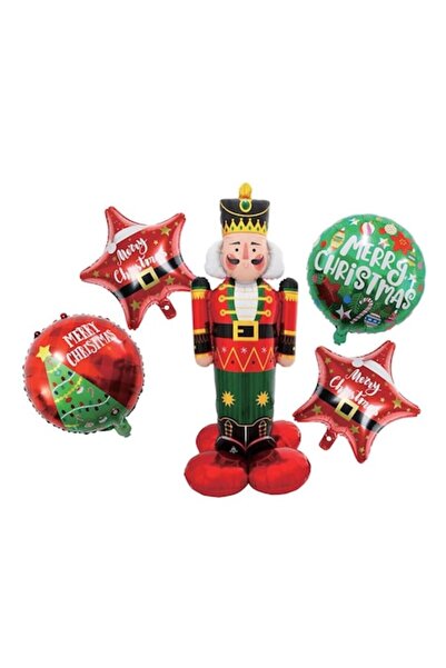 NIRAPH Baloane Petrecere de Craciun Folie Soldatul de Lemn - 5 buc