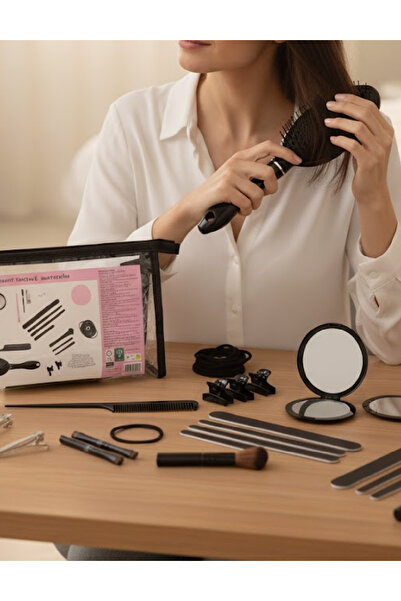 Evendi Geanta cosmetice cu accesorii, Negru