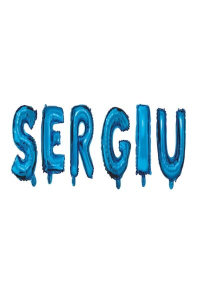 OEM Set baloane 'Sergiu', Albastru, 40 cm