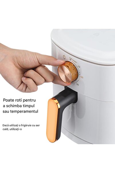 Oyajia 5.5L Hot Air Fryer with Manual Rotary Knob, Healthy Cooking