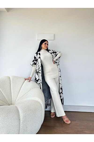 GİYSİ DÜNYASI 57 Triko Kumaş Hirka Boddy Pantalon 3 Li̇ Takim