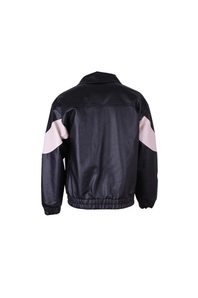 trender Printed Black Men's Leather Jacket 940