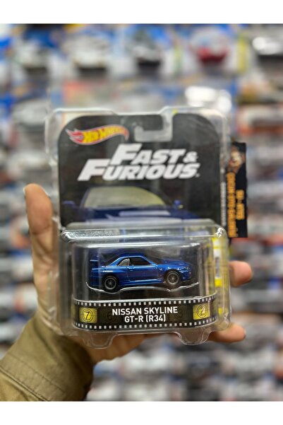 HOT WHEELS Fast and furıous Nıssan Skylıne Gt-R (R)34 Özel klasik seri Koleksiyon Parçası