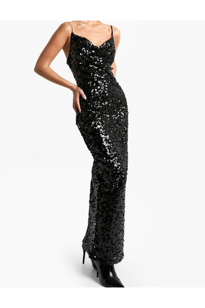 BOOHOO Long dress, Black