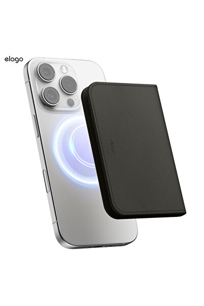 Elago Manyetik Vegan Deri Kartlık – 4 Kart Kapasiteli MagSafe Uyumlu Telefon ...