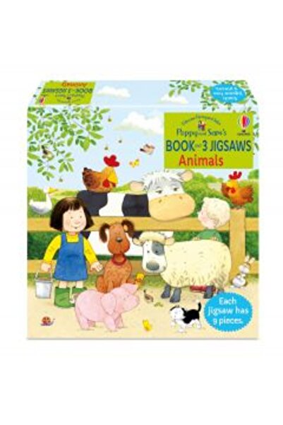 Usborne Poppy and Sam's Book and 3 Jigsaws: Animals