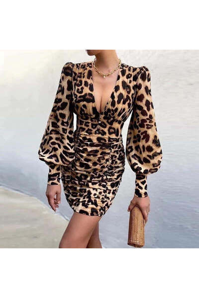 VELANE STORE LEOPARD Dress