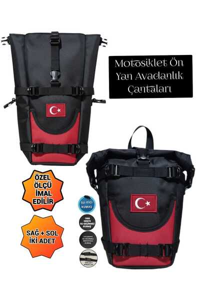 SEVBAGS MOTOSİKLET ÖN YAN AVADANLIK ÇANTALARI.