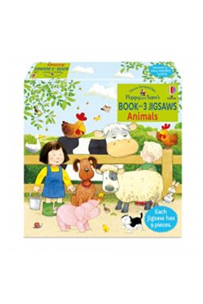 Usborne Poppy and Sam's Book and 3 Jigsaws: Animals