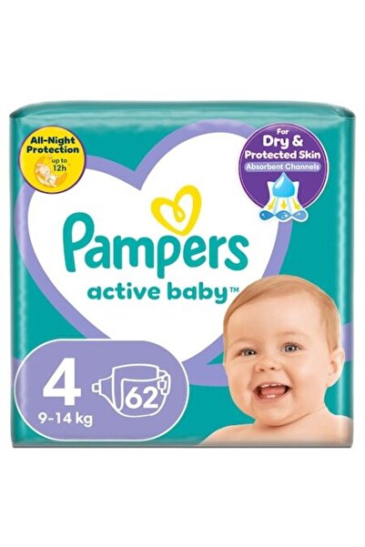 Pampers Scutece active pentru bebeluși, mărimea 4, 60 bucăți (9-14 kg)