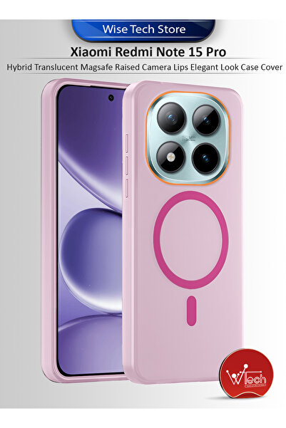 Wtech غطاء حماية هجين شفاف مع كاميرا ماج سيف مرتفعة لهاتف شاومي ريدمي نوت 15 ...