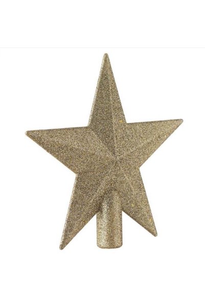 So Iconic Sparkling Champagne Beige Christmas Tree Star / 20 cm Tree Topper