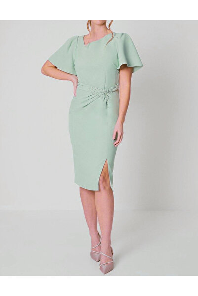 Coast Plus Size Long Dress, Green