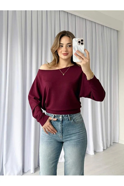 Mivelya بلوزة نسائية برقبة قارب