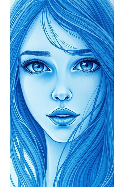 ALAYRA International ملصق فني تجريدي نابض بالحياة لوجه أنثوي، ديكور جداري عصر...