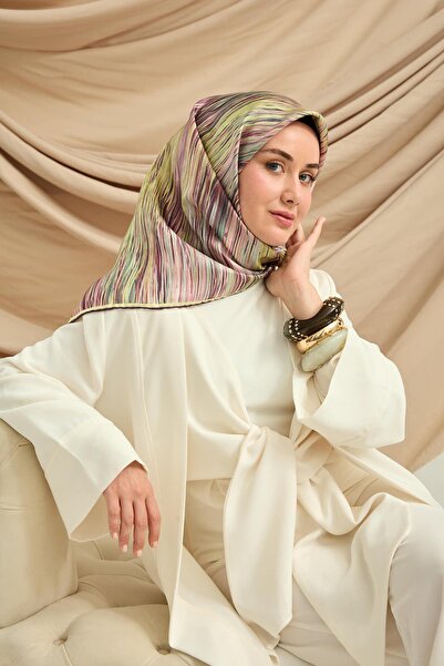 Silk Home Eșarfă de mătase Tivil IST 11484 - 14 Model cu dungi galbene