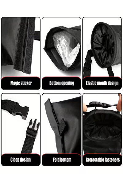 Ankaflex Car Waste Bin In-Car Back Seat Trash Can Automobile Garbage Can Auto Trash Bin