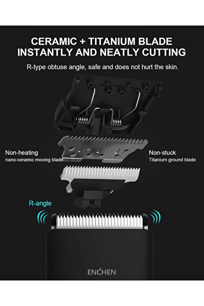 Enchen Professional Cordless Hair & Beard Trimmer (Black)