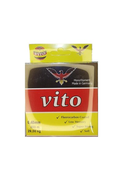 Vito خيط صيد مغلف بالفلوروكربون شفاف بطول 100 متر