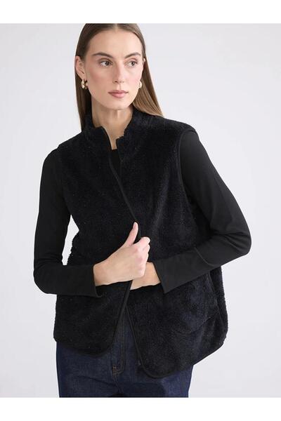 LC Waikiki guler ridicat Vestă din lână pentru femei (W5)