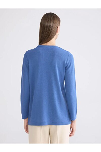 LC Waikiki Γυναικείο πλεκτό πουλόβερ με ρίγες με λαιμόκοψη (W5)