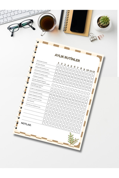 daily notebook Cleaning Planner - Weekly and Monthly Home Organization Notebook - (A5 Medium Size)-52 Weeks