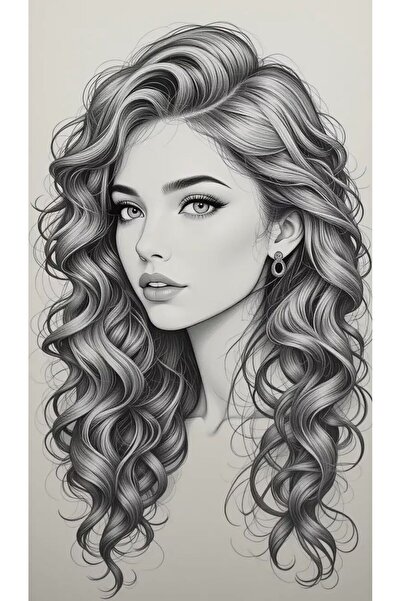 ALAYRA International ملصق فني ملون لوجه امرأة، ديكور جداري منزلي معاصر - 40×6...