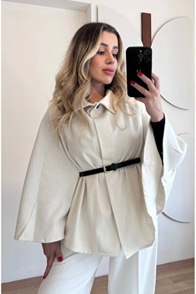 YAMAN Kadın Kemerli Panço