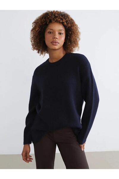 LC Waikiki Crew Neck Oversize Women's Knitwear Sweater (W5)
