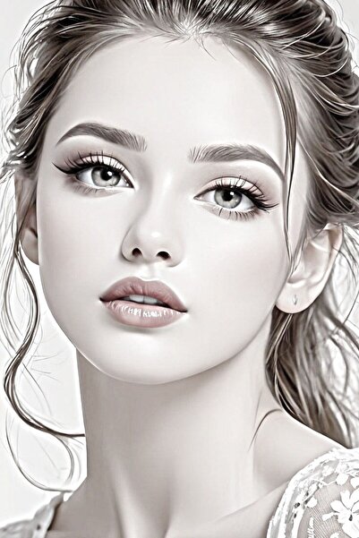 ALAYRA International ملصق فني ملون لوجه امرأة، ديكور جداري منزلي معاصر - 40×6...