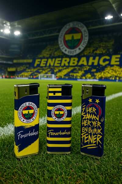 melmus Özel lisanlı 3 Lü Seri Fenerbahçe Tasarım Gazlı Çakmak – Sarı Lacivert...