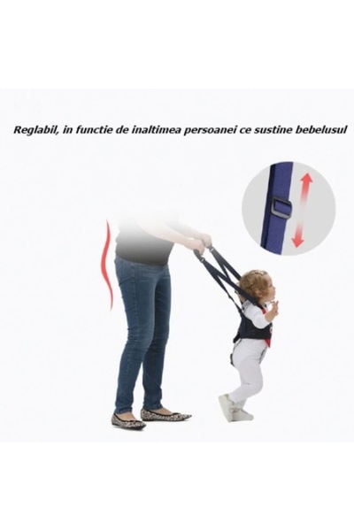 OEM Harness-type Belt, Support for Babies, Perfect for First Steps, Adjustable, Dark Blue