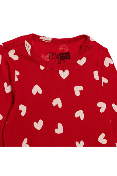 ebebek Hello Baby HelloBaby Kız Bebek Uzun Kol Body İnterlok Çıtçıtlı Yaka Uzun Kol