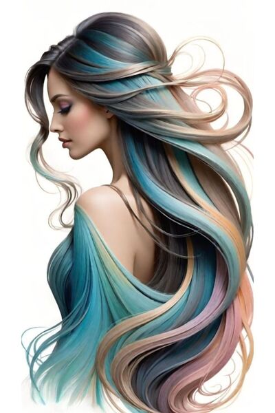 ALAYRA International ملصق فني تجريدي نابض بالحياة لوجه أنثوي، ديكور جداري عصر...