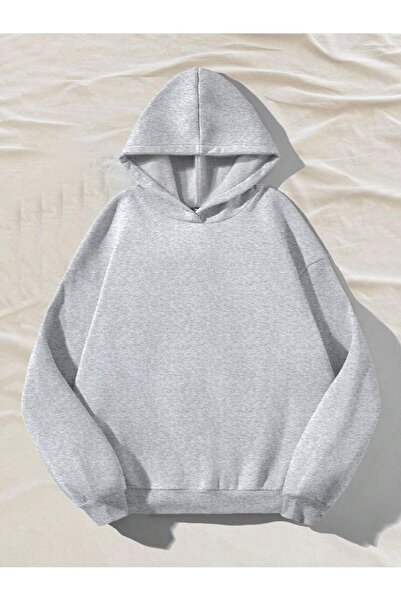 SPORTİVEA Torba büzme ipi Cep Fermuar Sade Gündelik UNİSEX Kapüşonlu