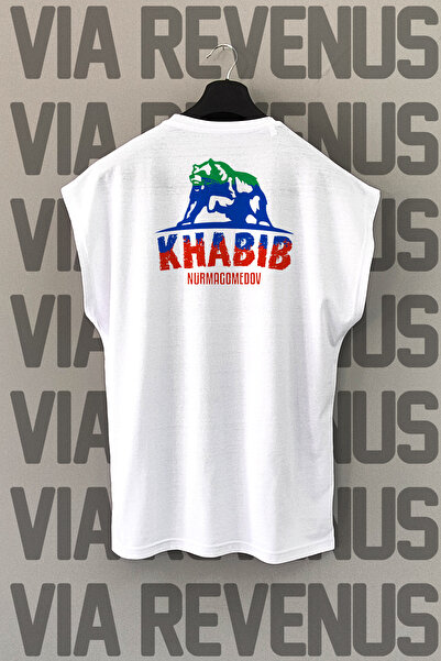 Vordevia Khabib Nurmagomedov Back Printed Zero Sleeve 100% Cotton Sports Tshirt