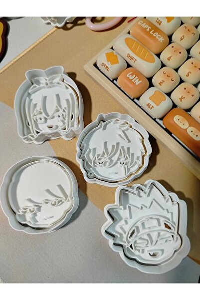 nihonwosekai قالب كوكيز أنيمي من ميشل، قاطع الطين، قالب عجينة اللعب